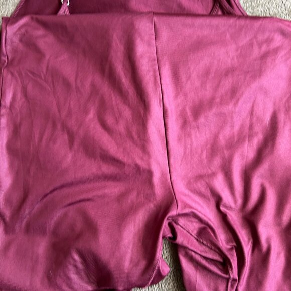 Wild Fable Faux Leather Jumpsuit, Burgundy, Size Large - Picture 11 of 13